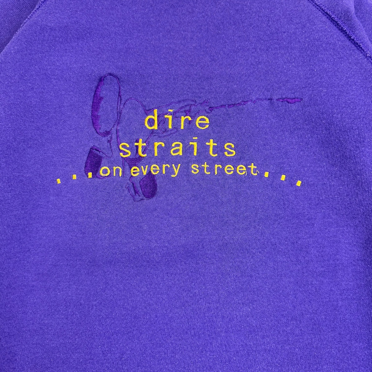 Vintage Dire Straits ‘… On Every Street…’ Crewneck Purple