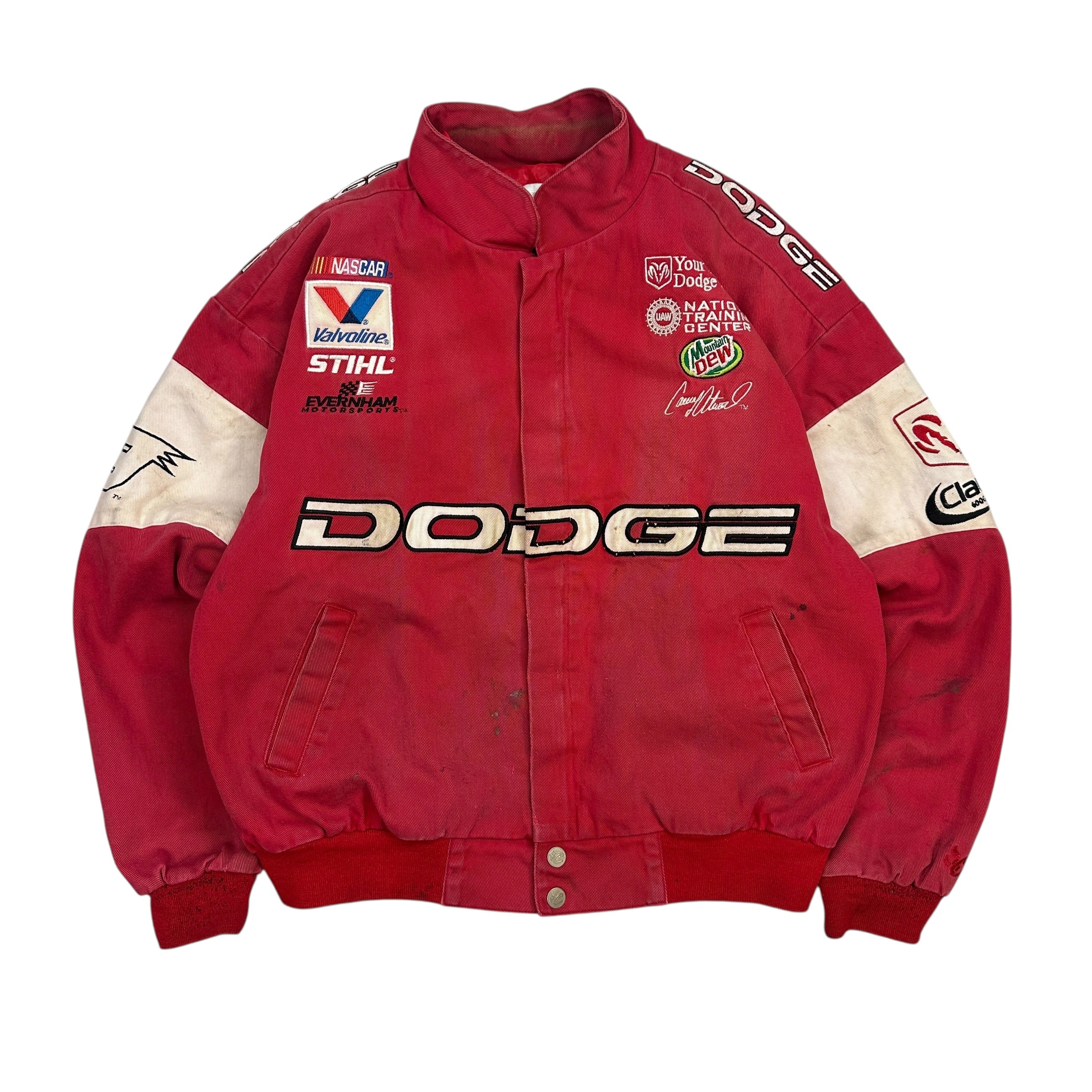 Vintage NASCAR Dodge Racing Jacket Red/White