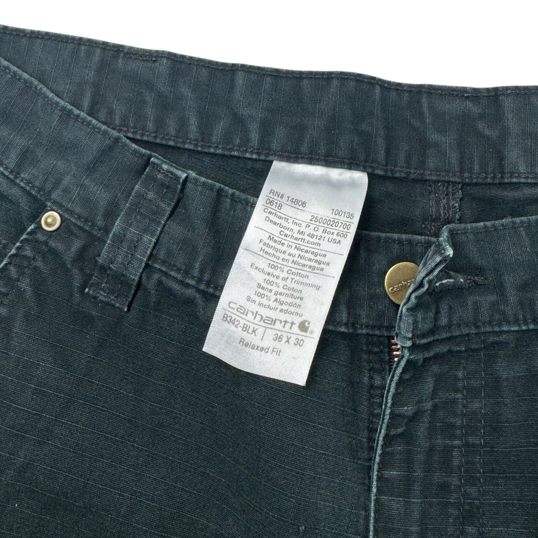 Vintage Carhartt Cargo Bottoms Faded Black