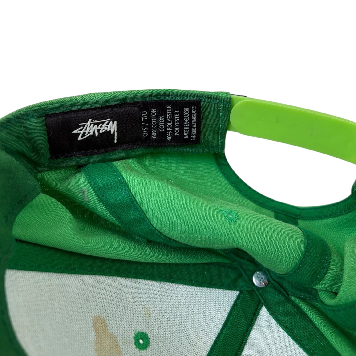 Stussy Stock Logo SnapBack Hat Green