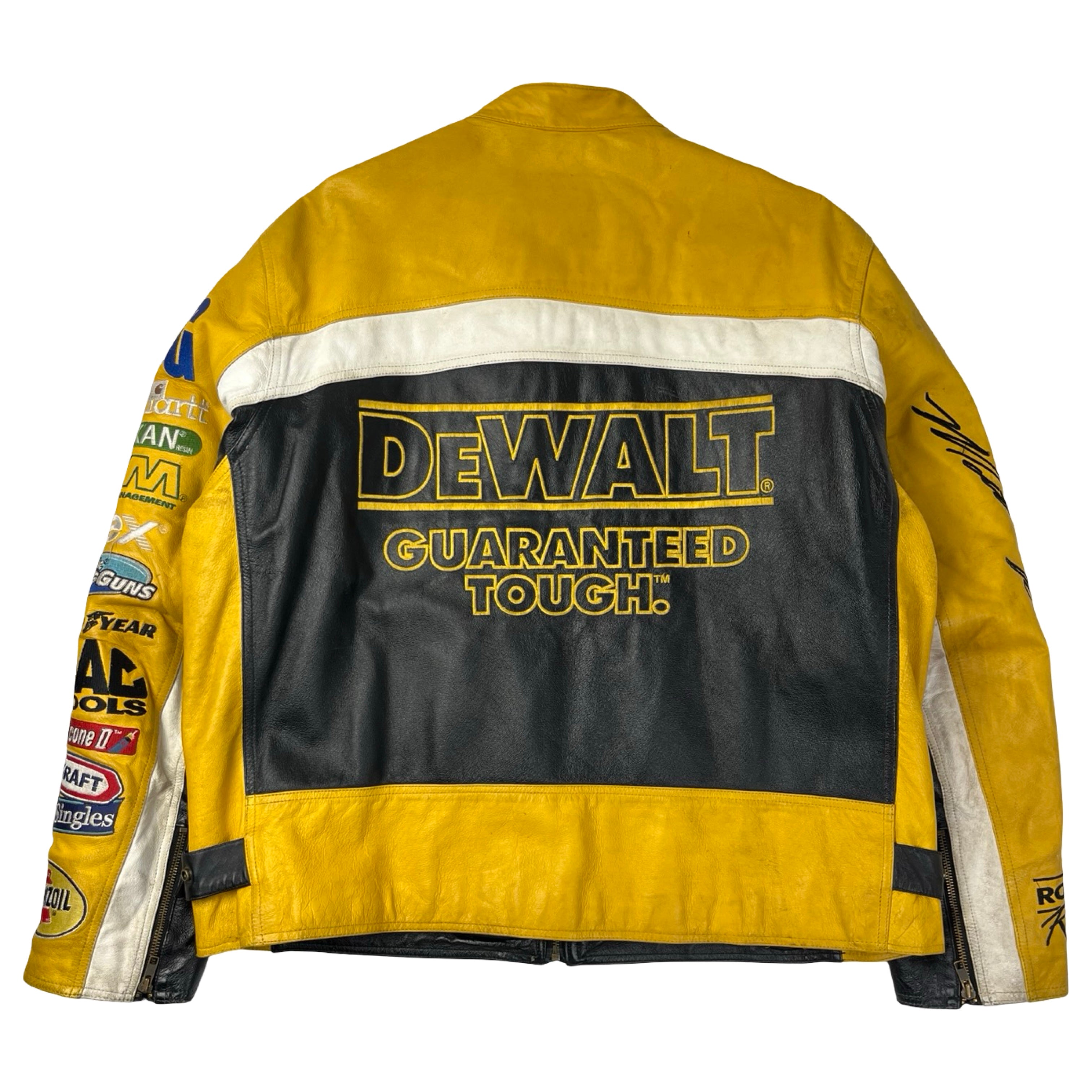 Vintage Chase Authentics Matt Kenseth Leather Dewalt NASCAR Jacket