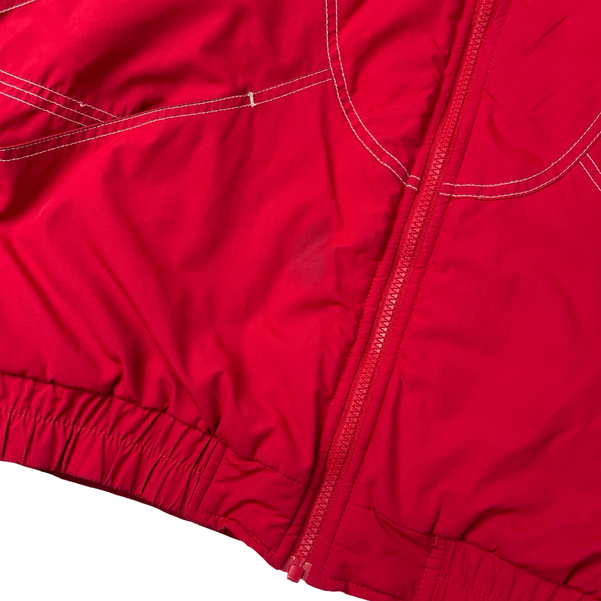 Supreme Zig Zag Stitch Puffy Jacket Red