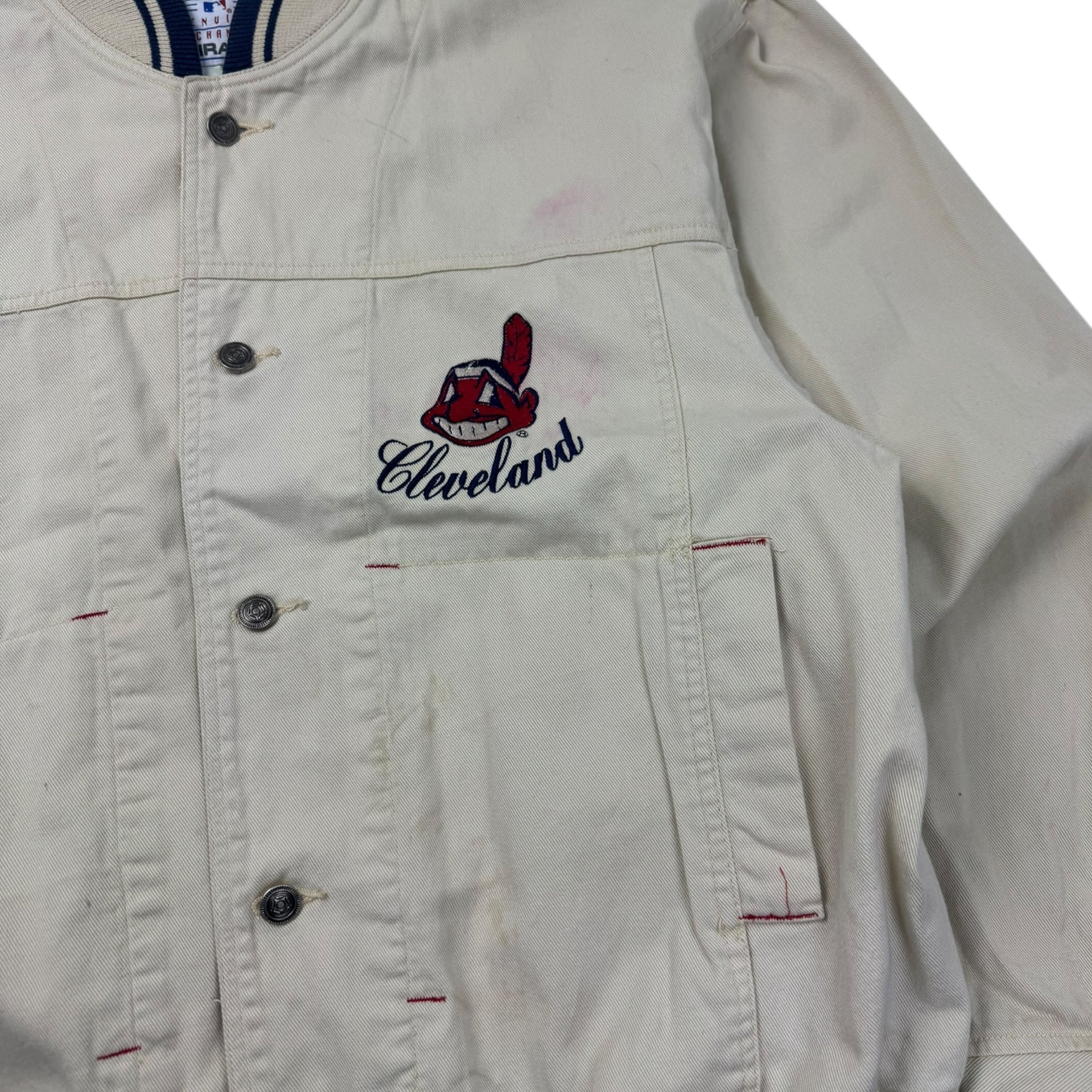 Vintage Cleveland Indians Button Up Mirage MBL Jacket