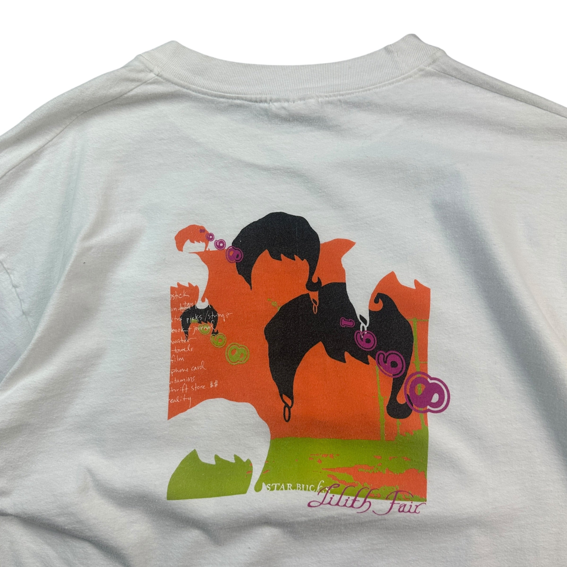 1998 Lilith Fair Starbucks Tour Tee White