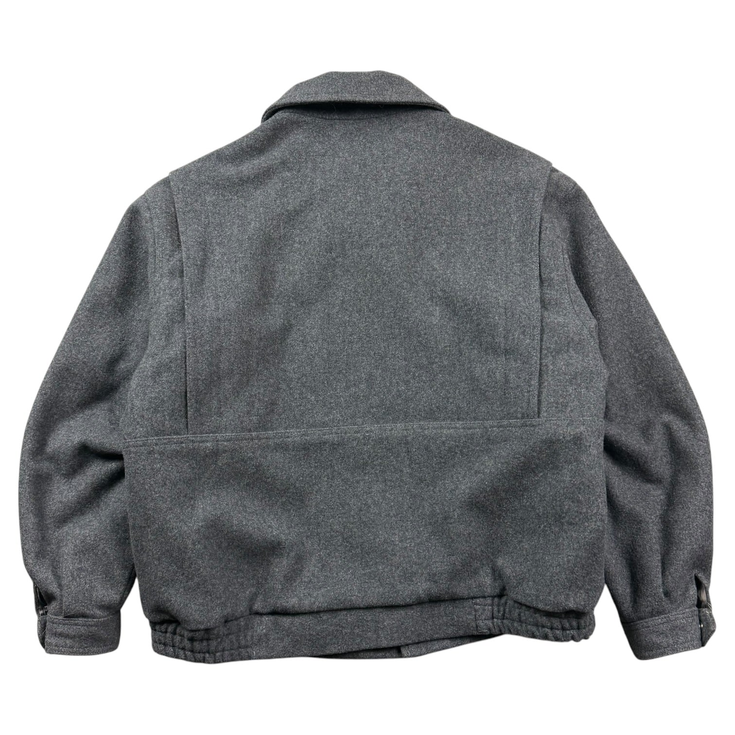 Vintage Club International Wool Blend Bomber Jacket Grey