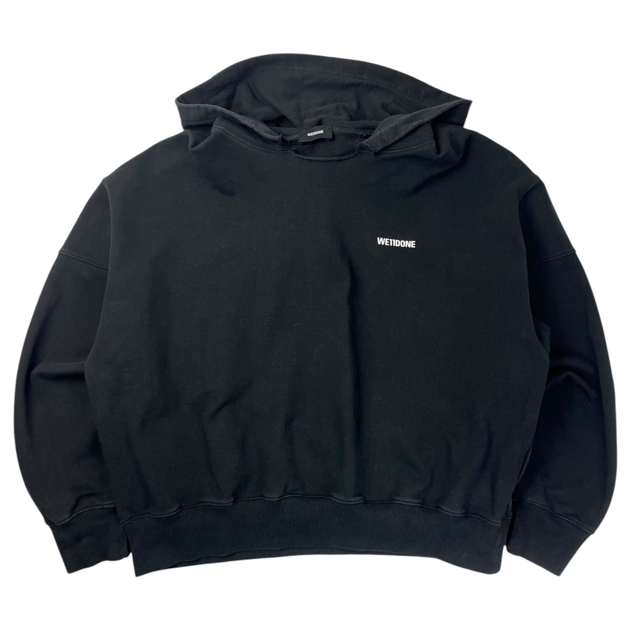 We11done Oversized Long Sleeved Hoodie Black