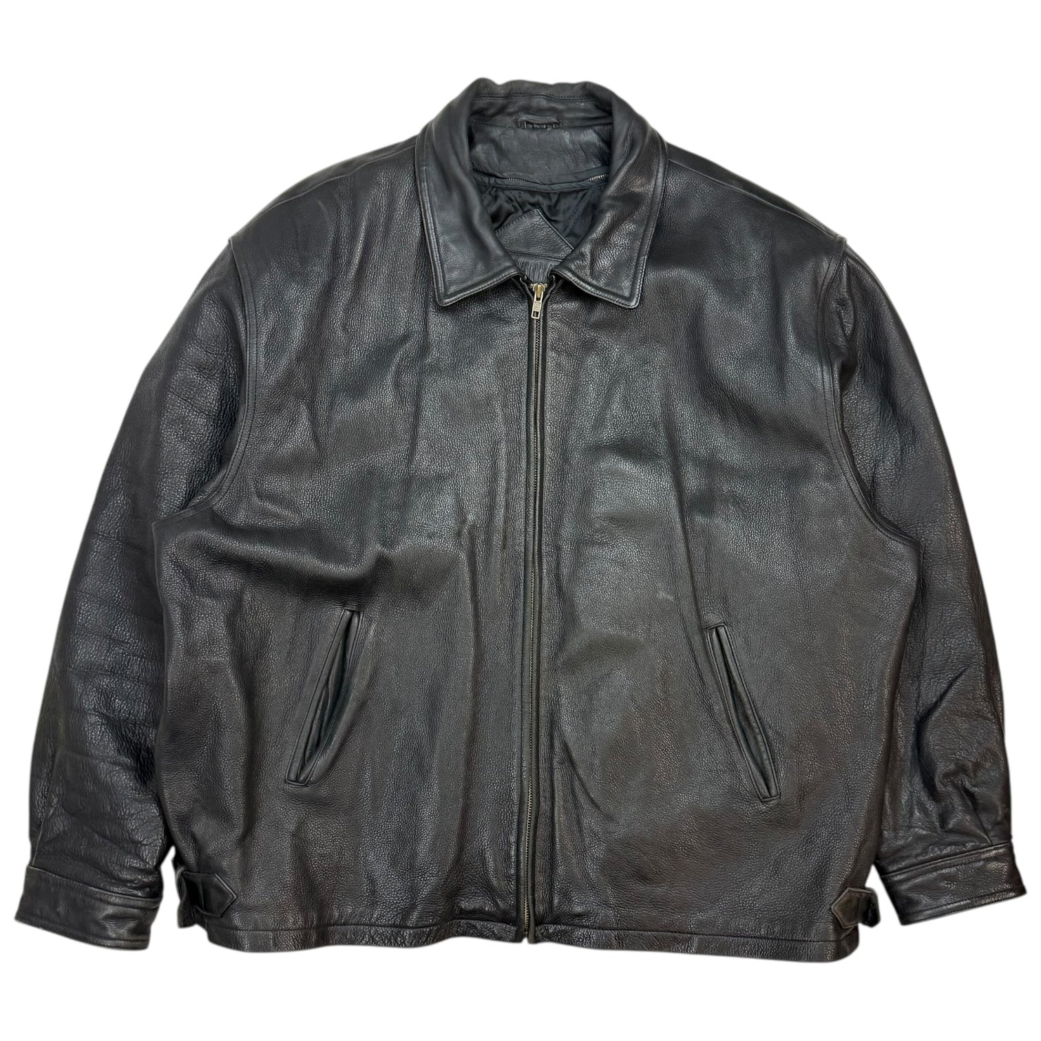 Vintage Timberbay Leather Jacket Black