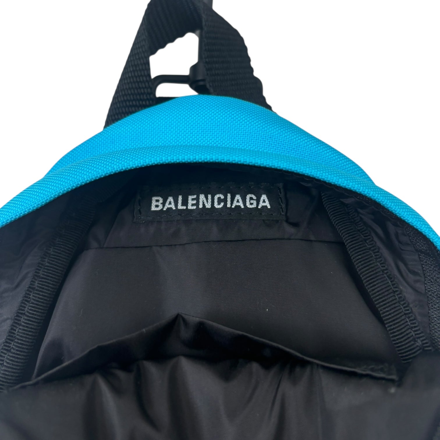 Balenciaga Mini Backpack Keychain Blue