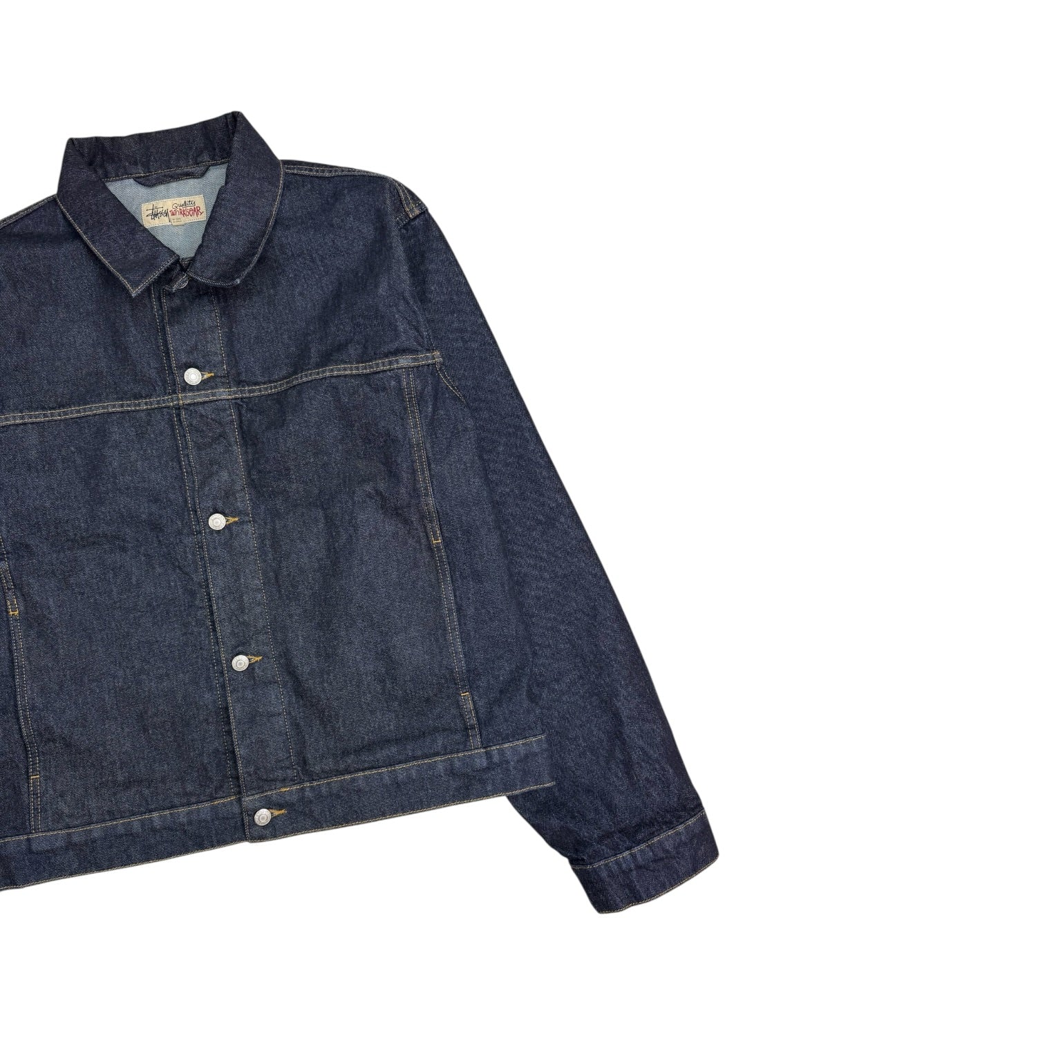 Stussy Trucker Denim Jacket Rinsed Indigo