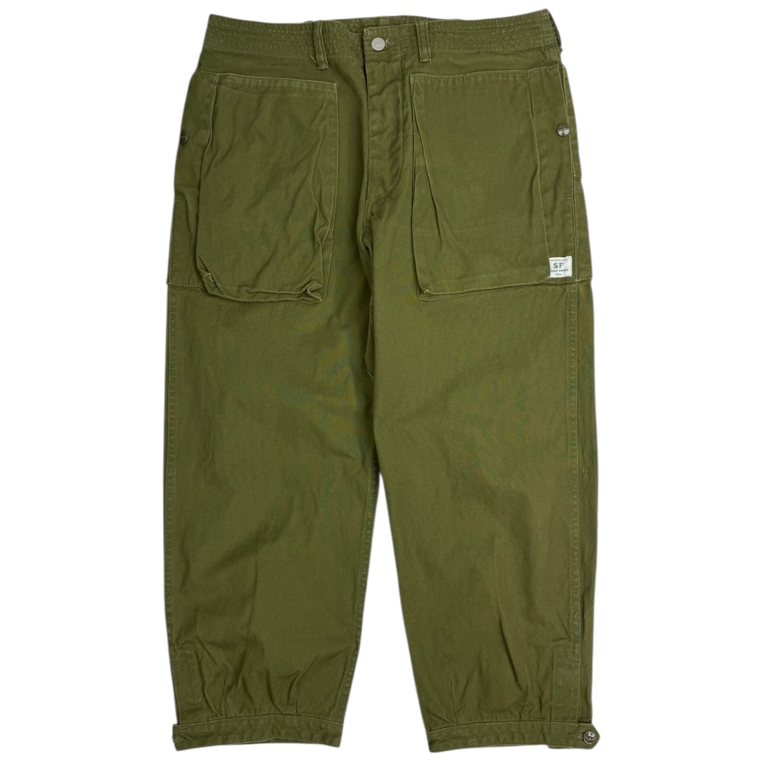 Sassafras Digs Crew Pants 4/5 Olive Green
