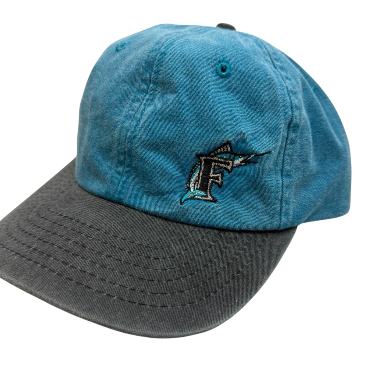 Vintage Florida Marlins Strapback Hat Teal