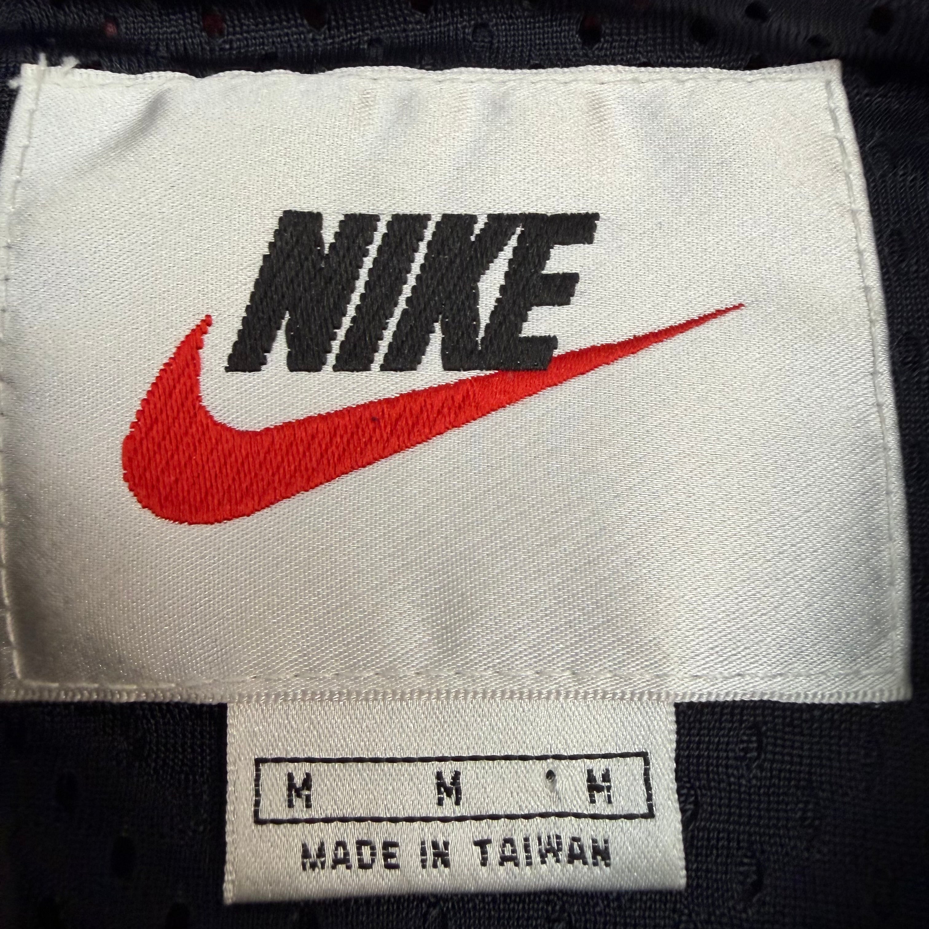 Vintage Nike Embroidered Swoosh Track Jacket Black/Red