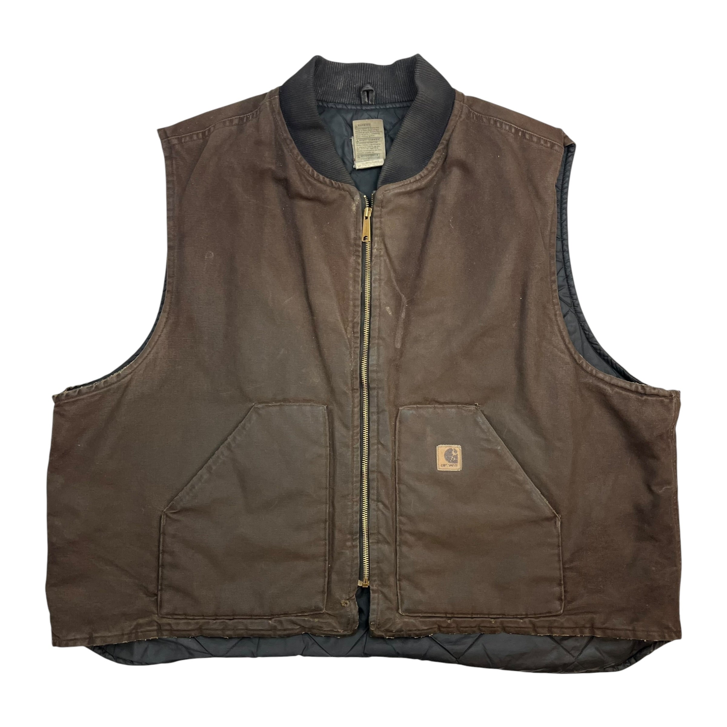 Vintage Carhartt Insulated Vest Brown