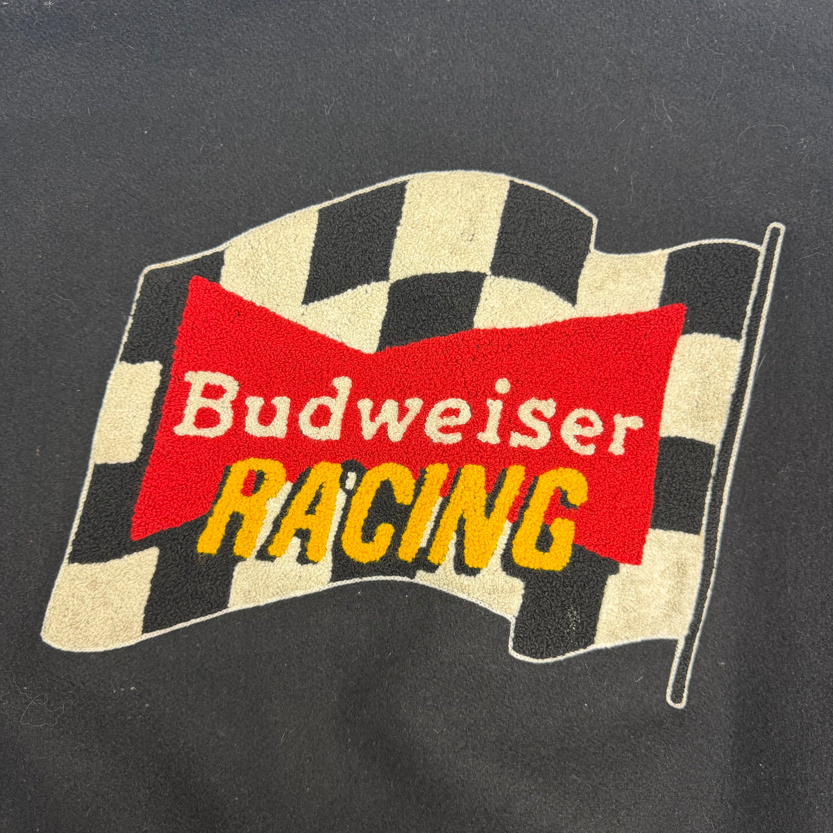 Vintage Budweiser Racing Varsity Jacket Black/Red