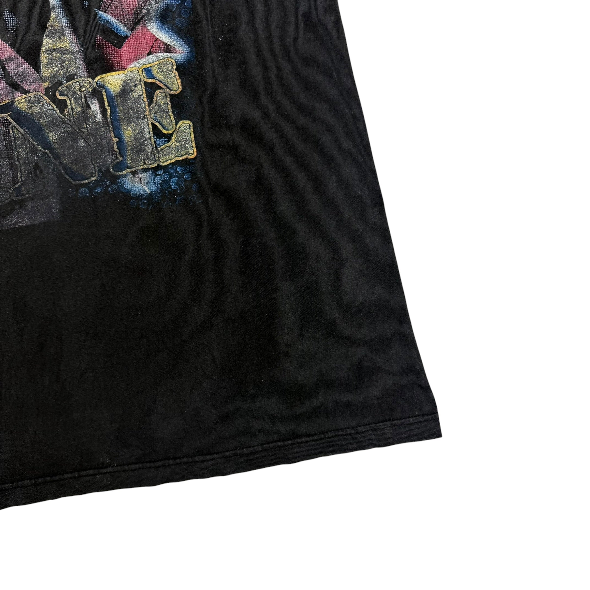 Vintage 1990's Kane WWF Rap Tee Faded Black
