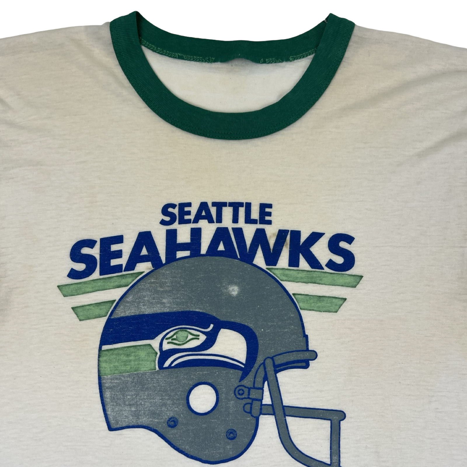 Vintage Seattle Seahawks Ringer T-Shirt White