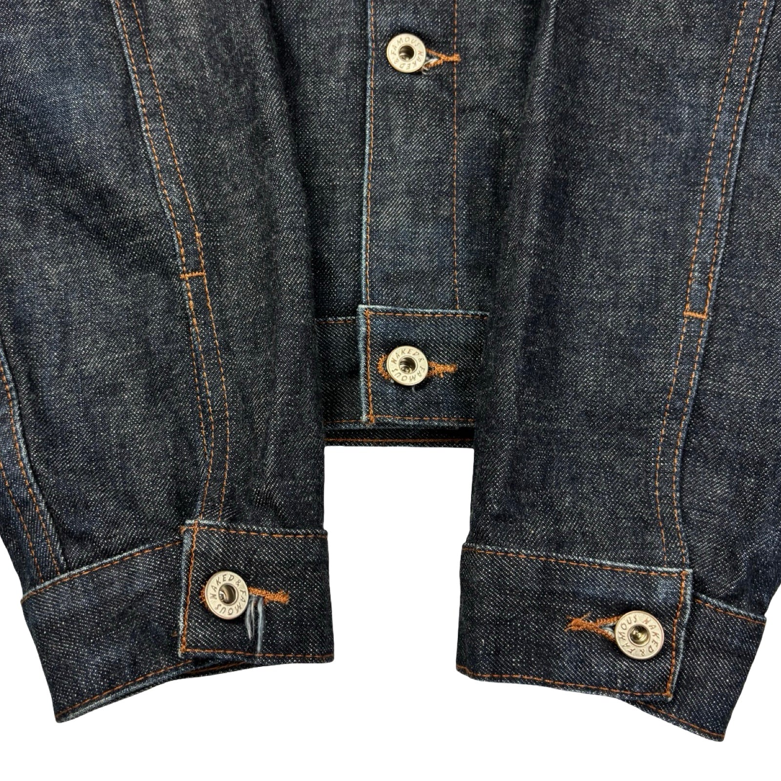 Naked & Famous Love And Peace Selvedge Denim Jacket Dark Wash