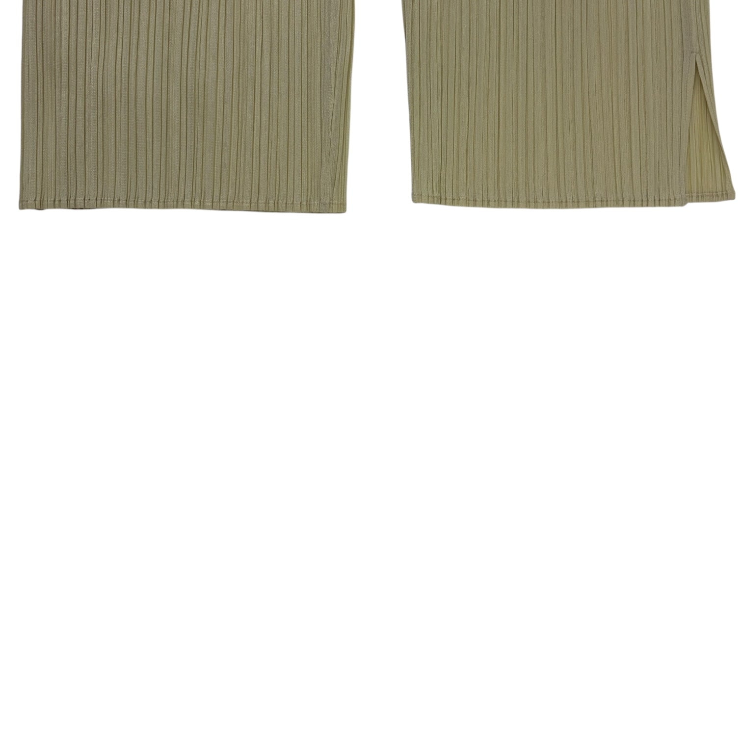 (W) Issey Miyake Pleats Please Straight-Leg Pant Pale Yellow