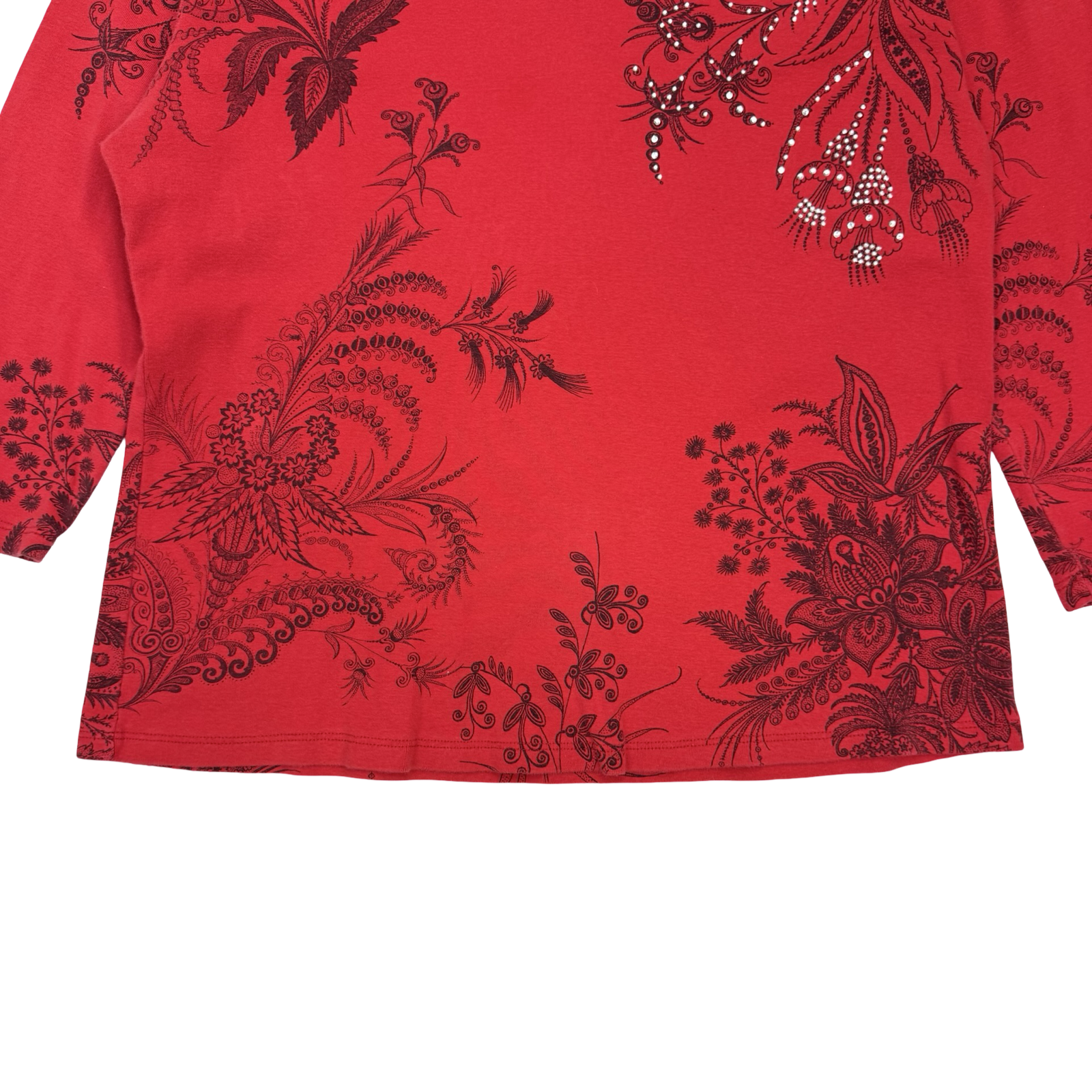 (W) Vintage Jess & Jane Floral Shirt Red