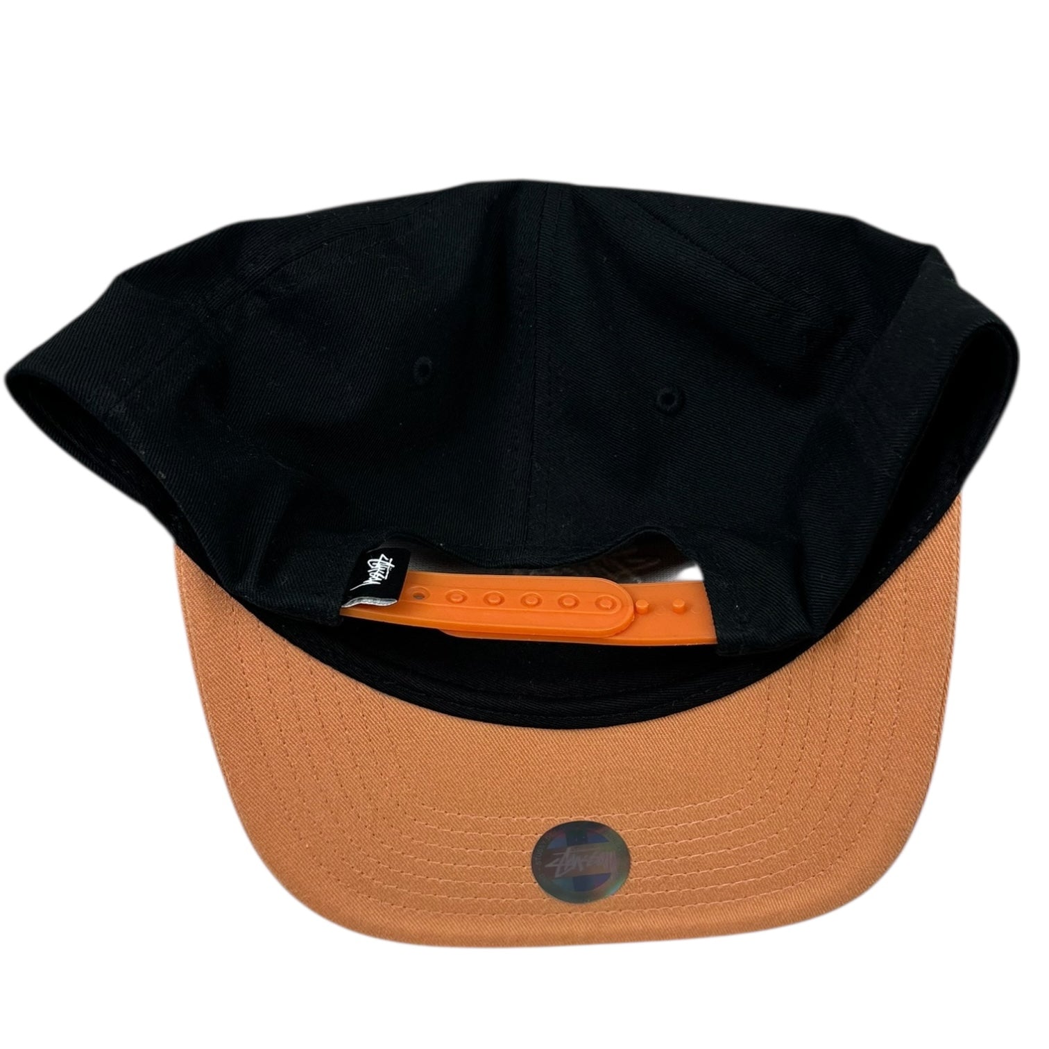 Stussy SS Link Two-Tone SnapBack Hat Black/Peach