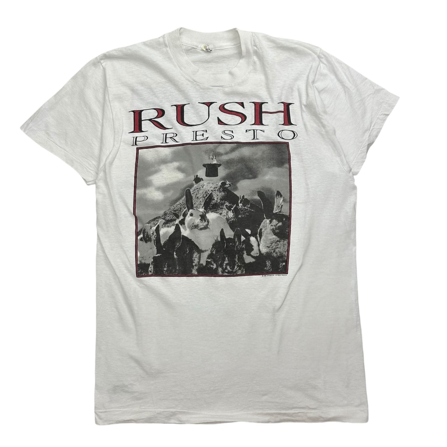 1990 Rush ‘Presto’ Tour Tee White