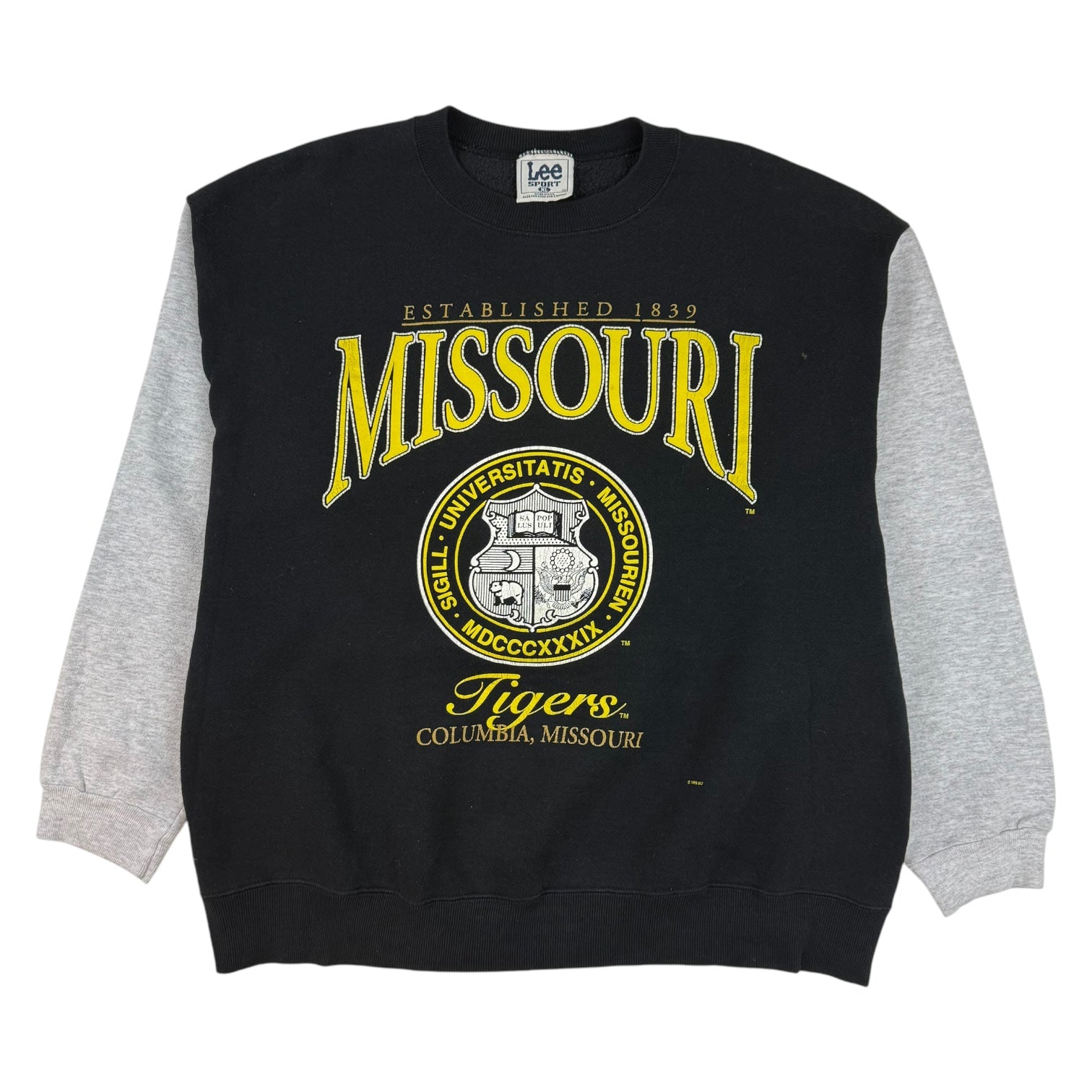 1996 Missouri Tigers Crewneck Black/Grey