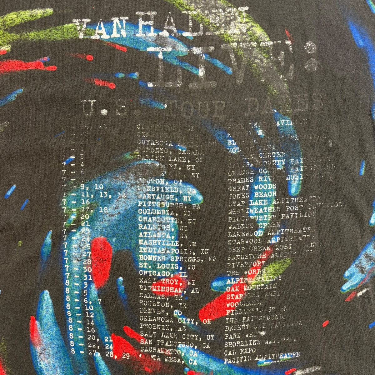Vintage 1993 Van Halen Live U.S Tour T-Shirt Grey/Multi