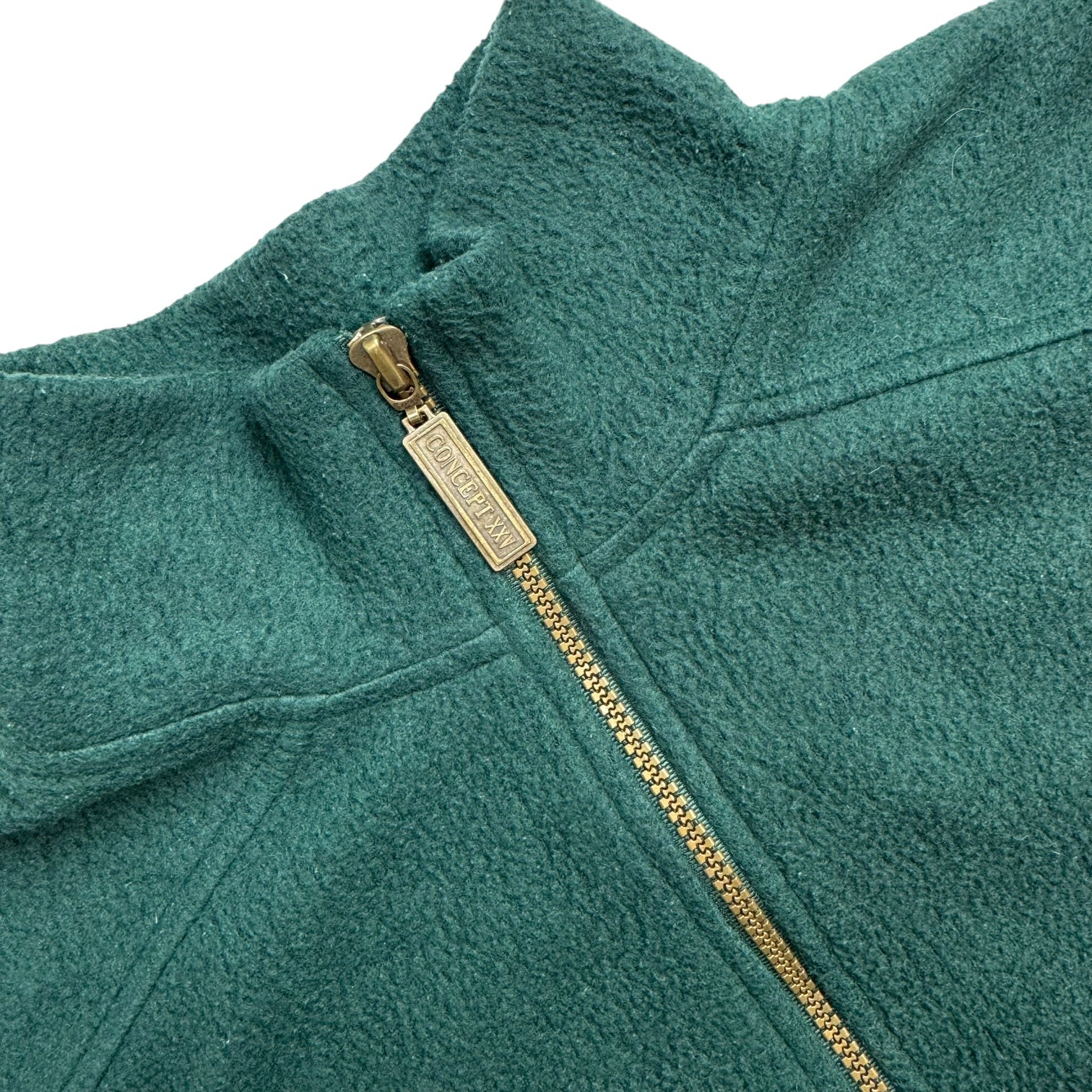 Vintage Quarter Zip Fleece Green