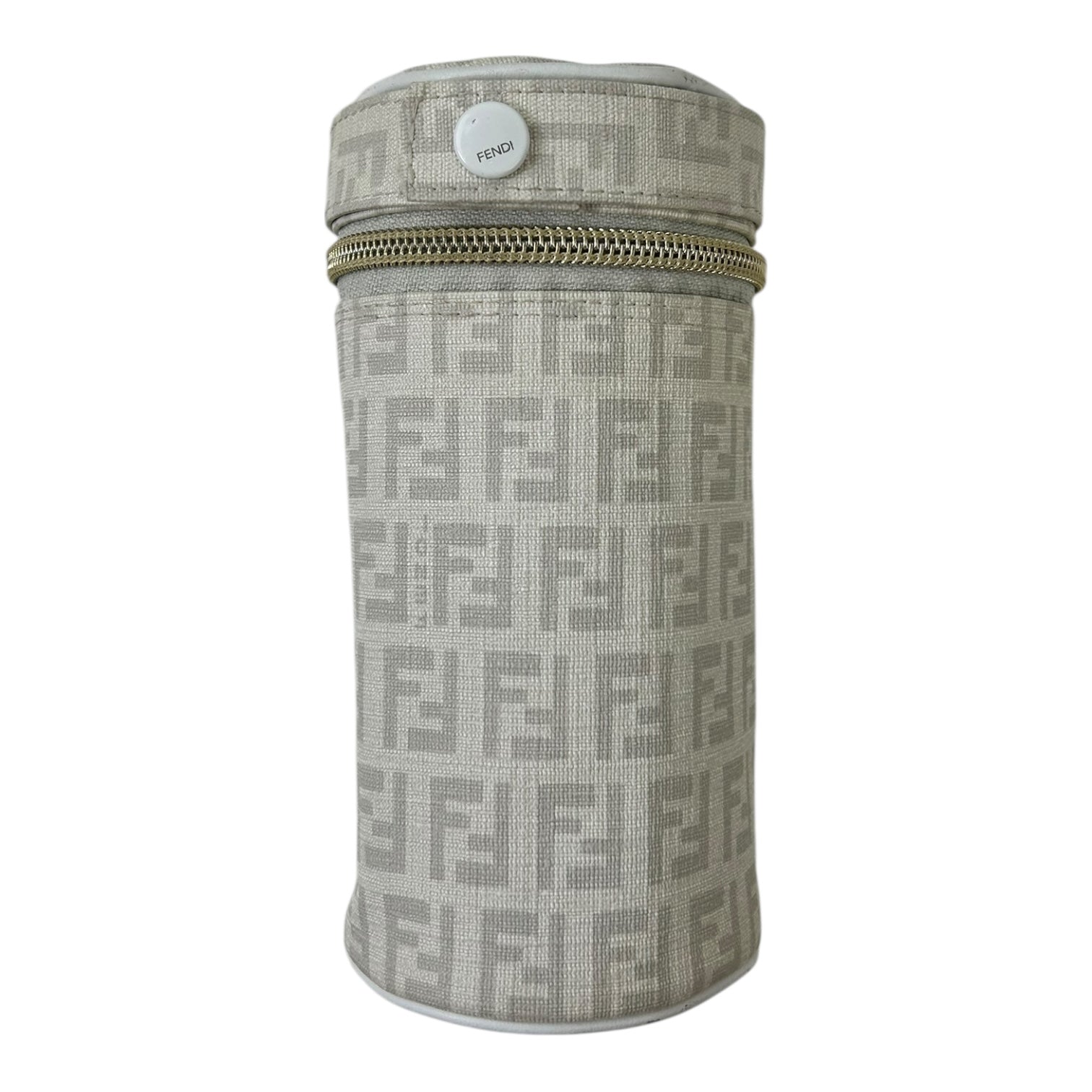 Fendi FF Monogram Baby Bottle Holder White