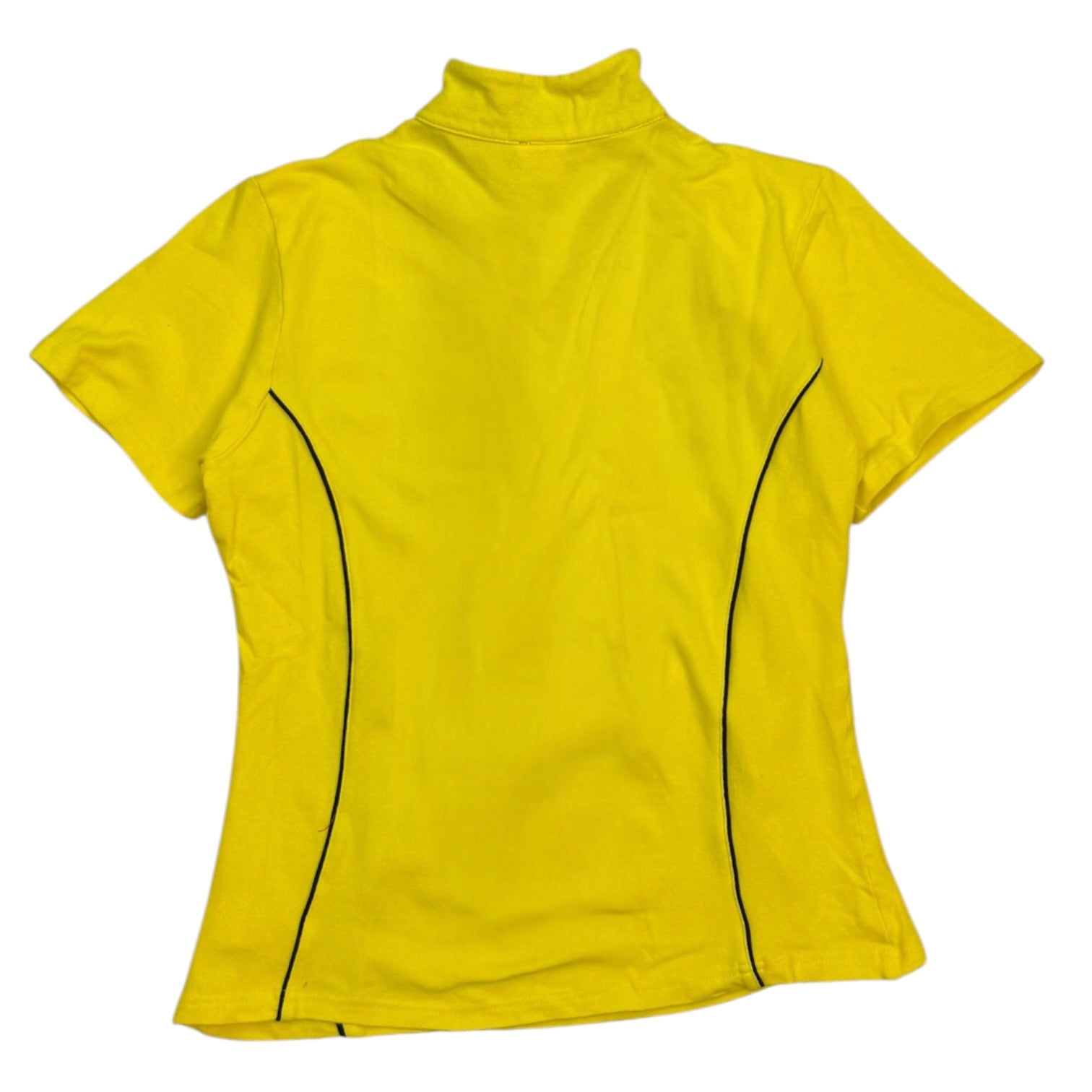 (W) Vintage Ferrari Quarter Zip Top Yellow