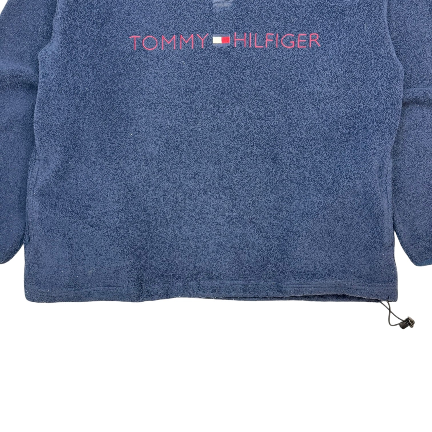 Vintage Tommy Hilfiger Fleece Button Up Pullover Sweater Blue