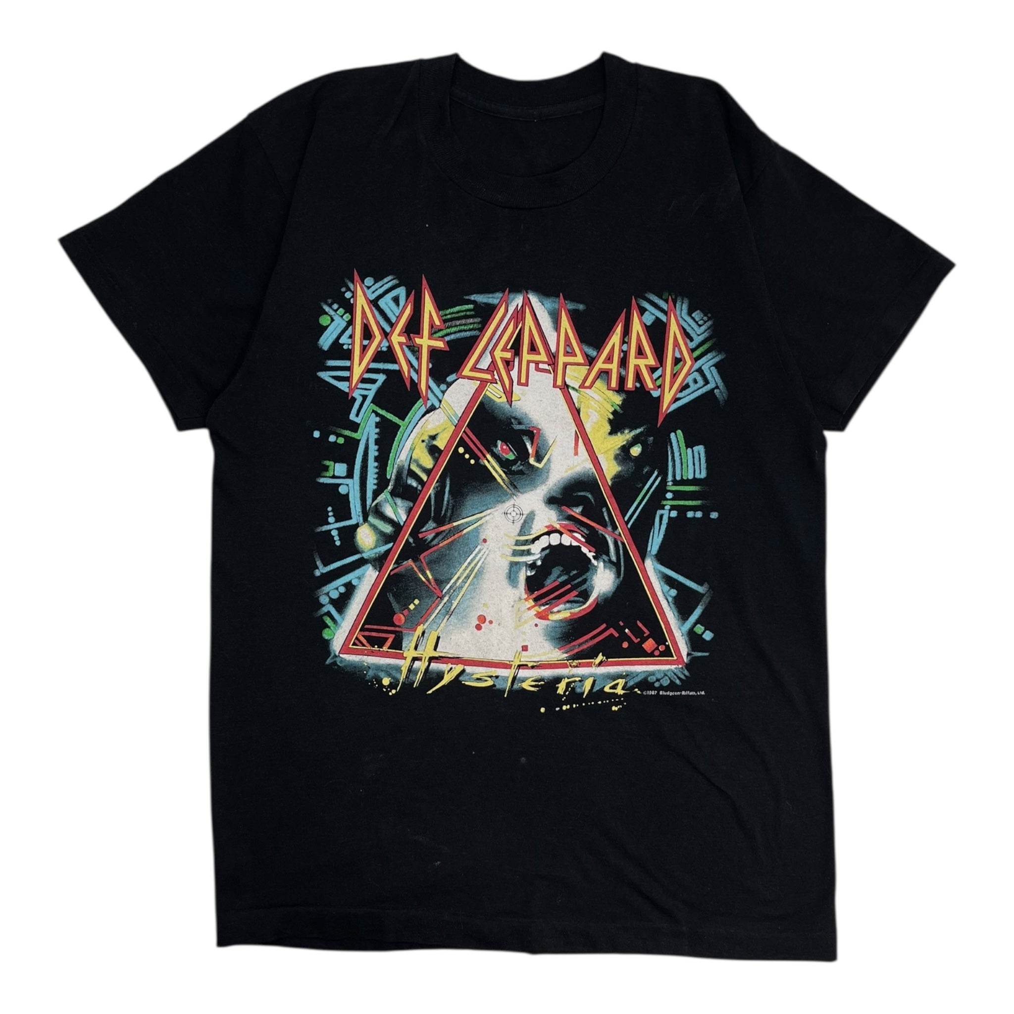 1987 Def Leppard ‘Japan Hysteria Tour’ Thin Cotton T-Shirt Black