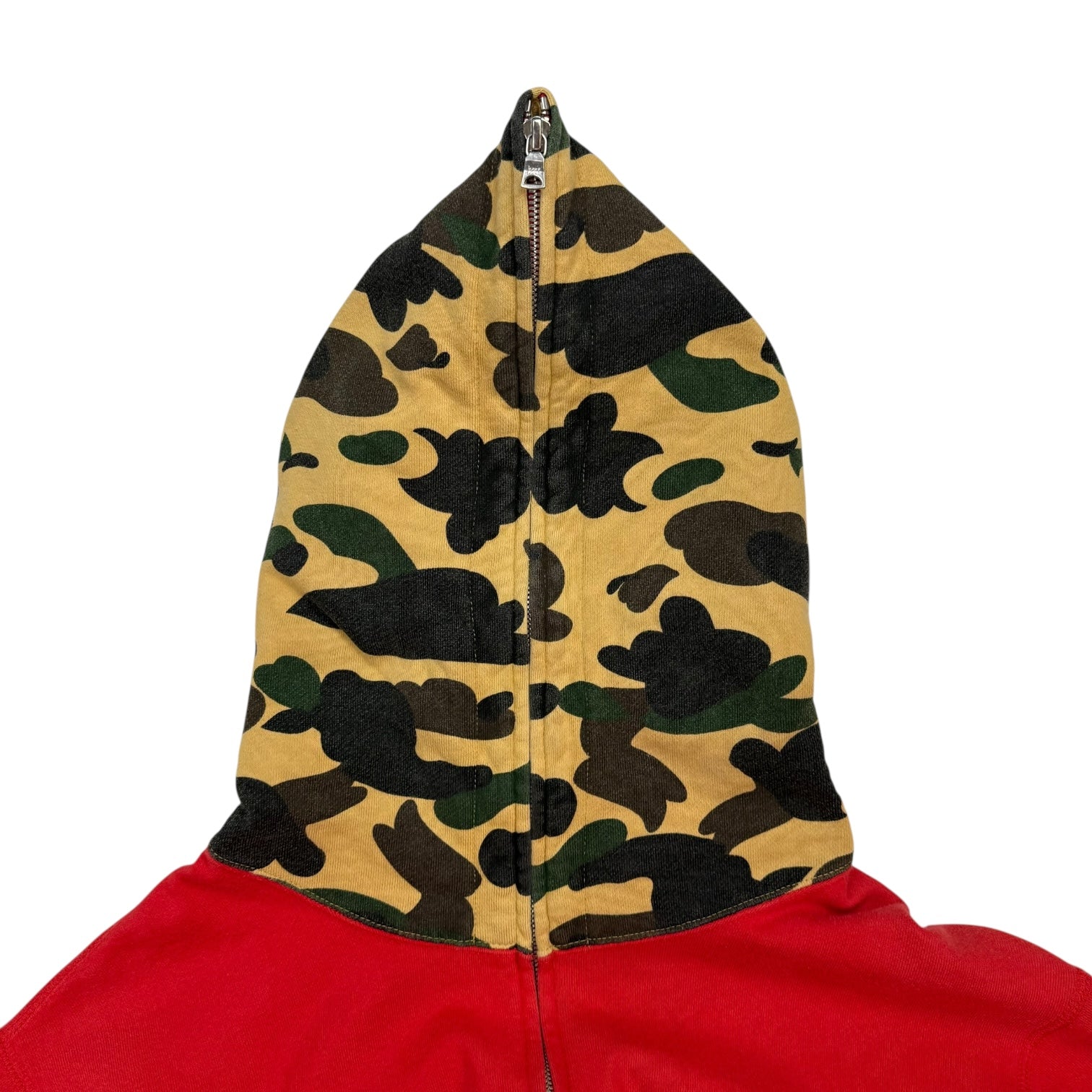 A Bathing Ape x Monster Hunter Full Zip Hoodie Red/Camo