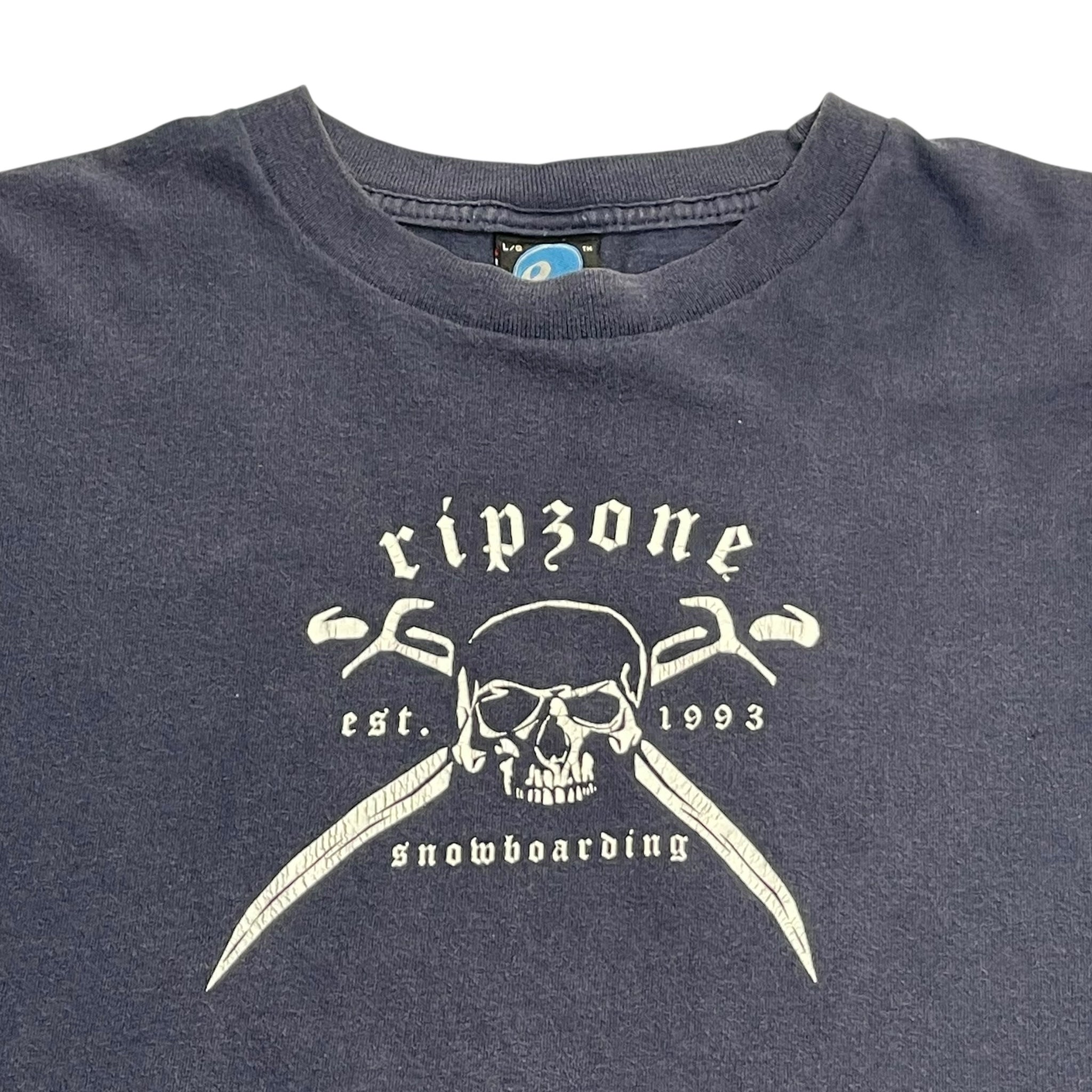 Vintage Ripzone Snowboarding T-Shirt Navy