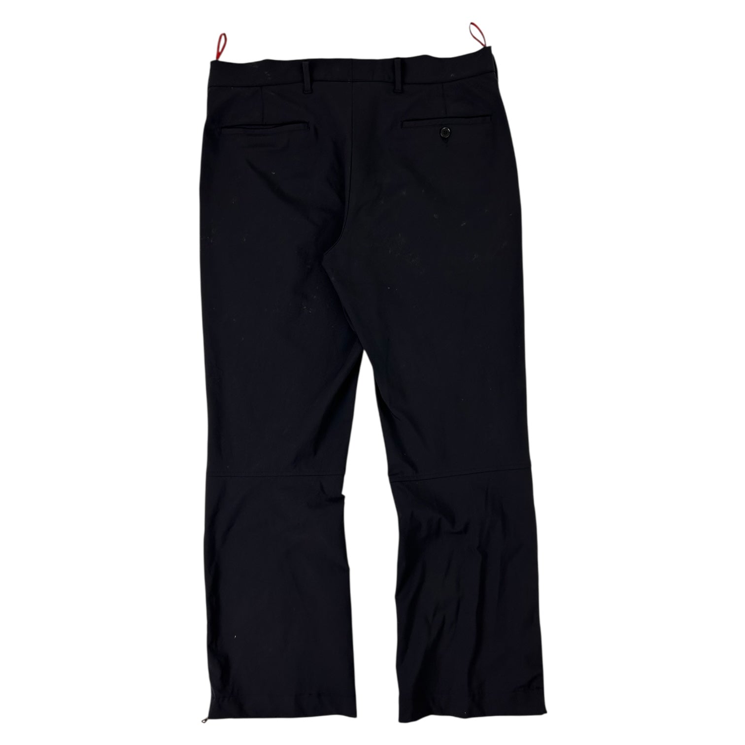 Prada Red Tag Nylon Zip Pants Black