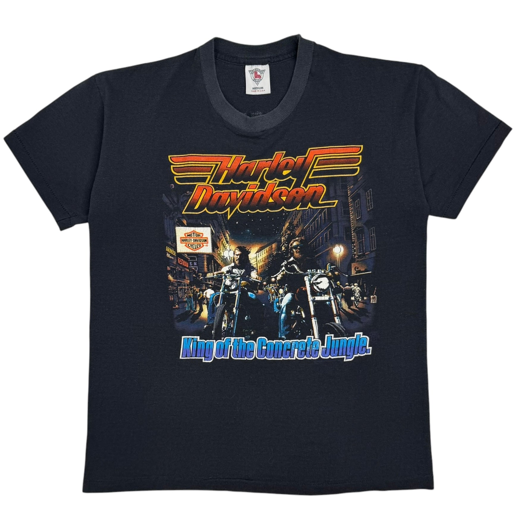 1982 Harley Davidson “King Of The Concrete Jungle” Tee Faded Black