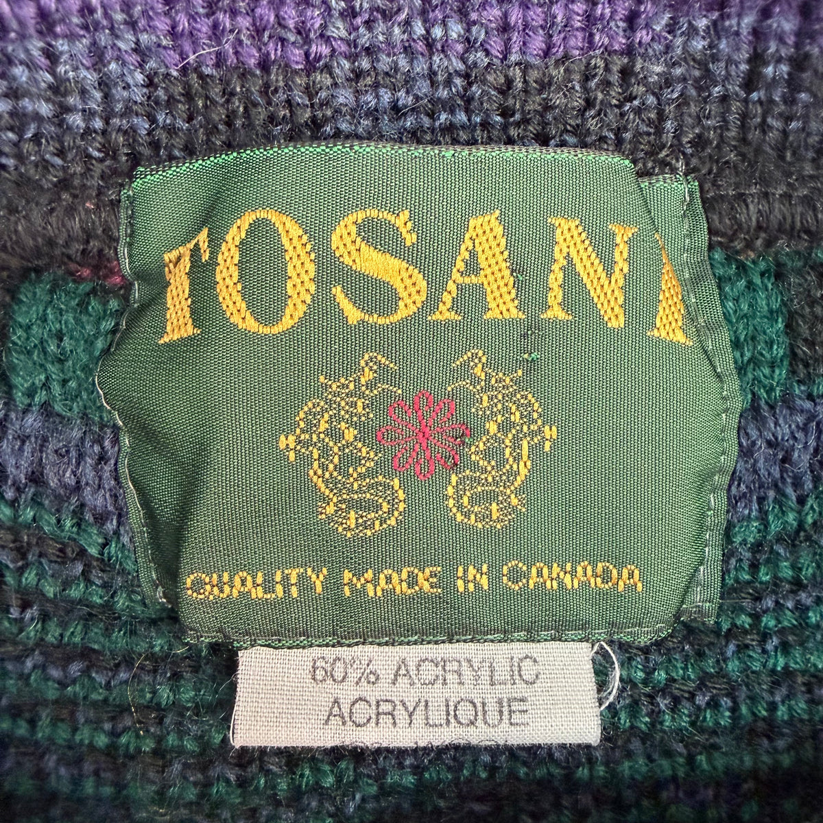 Vintage Tosani 3D Knit Sweater Green