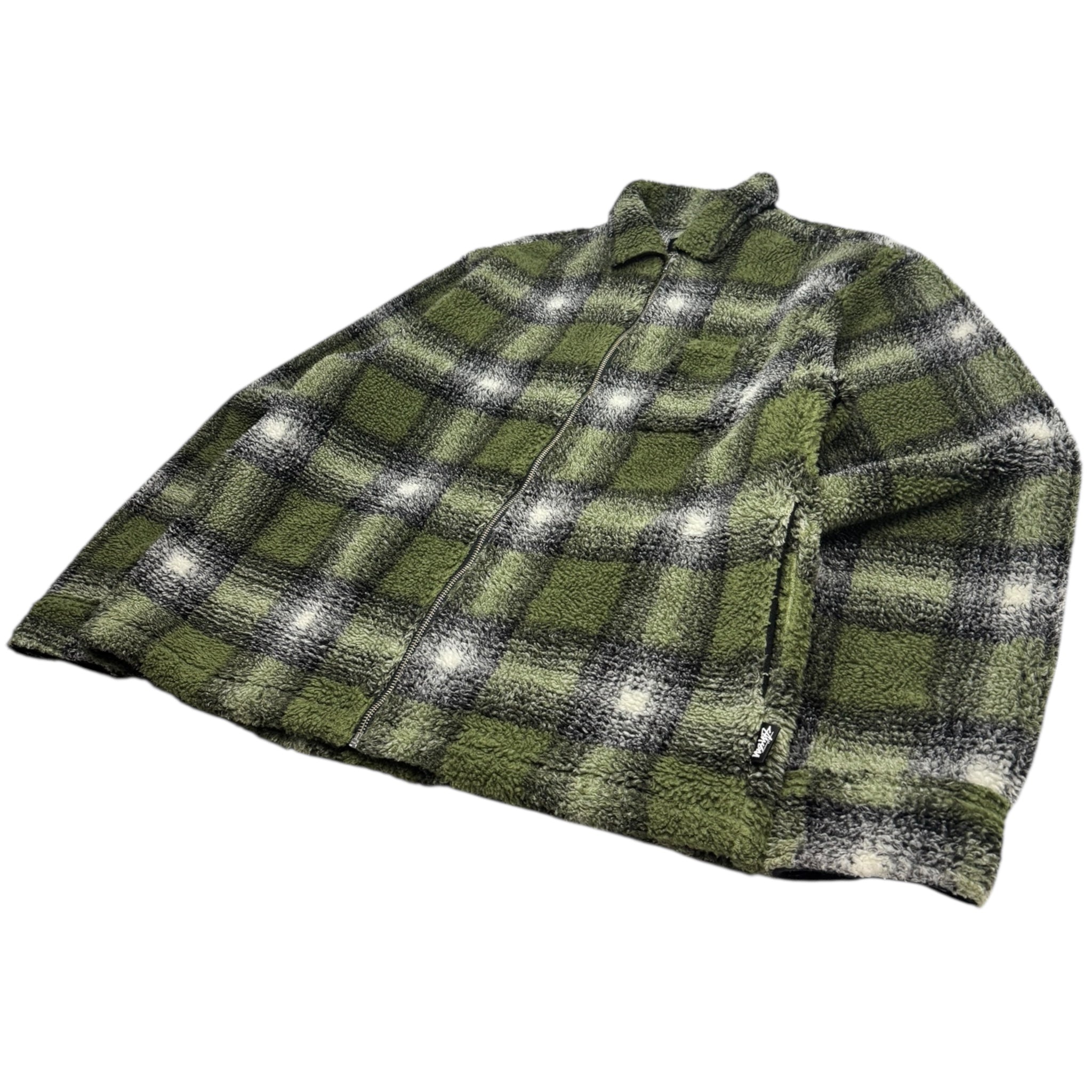 Stussy Shadow Plaid Sherpa Zip