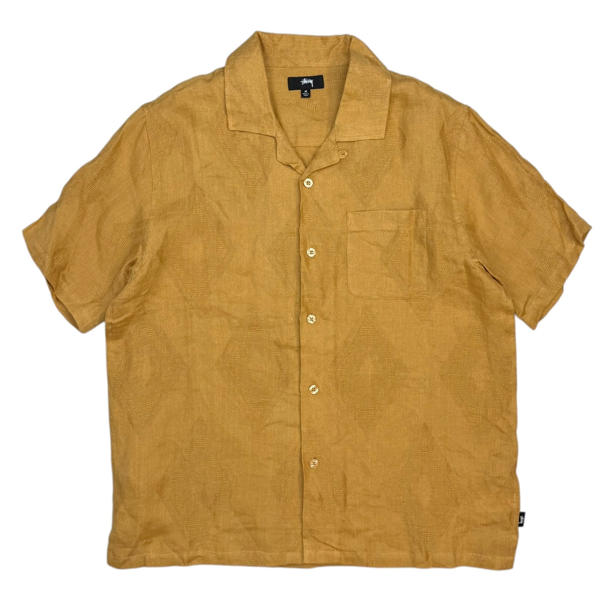 Stussy Jacquard Linen Shirt Tan