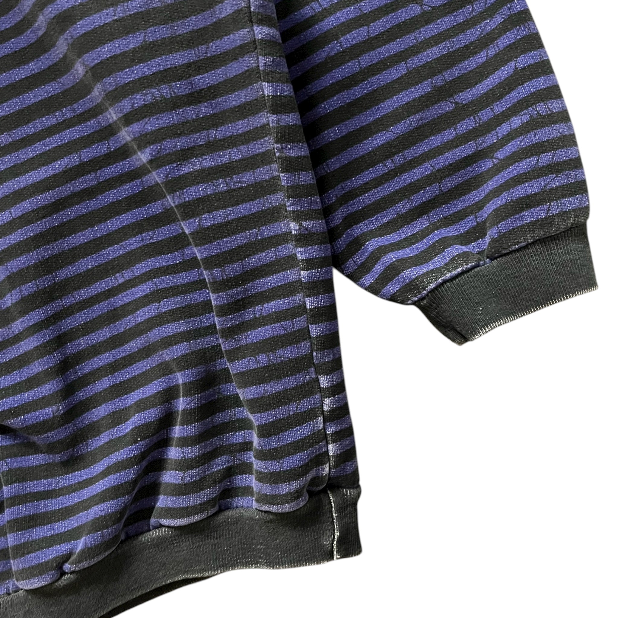 Vintage Quiksilver Striped Cropped Crewneck