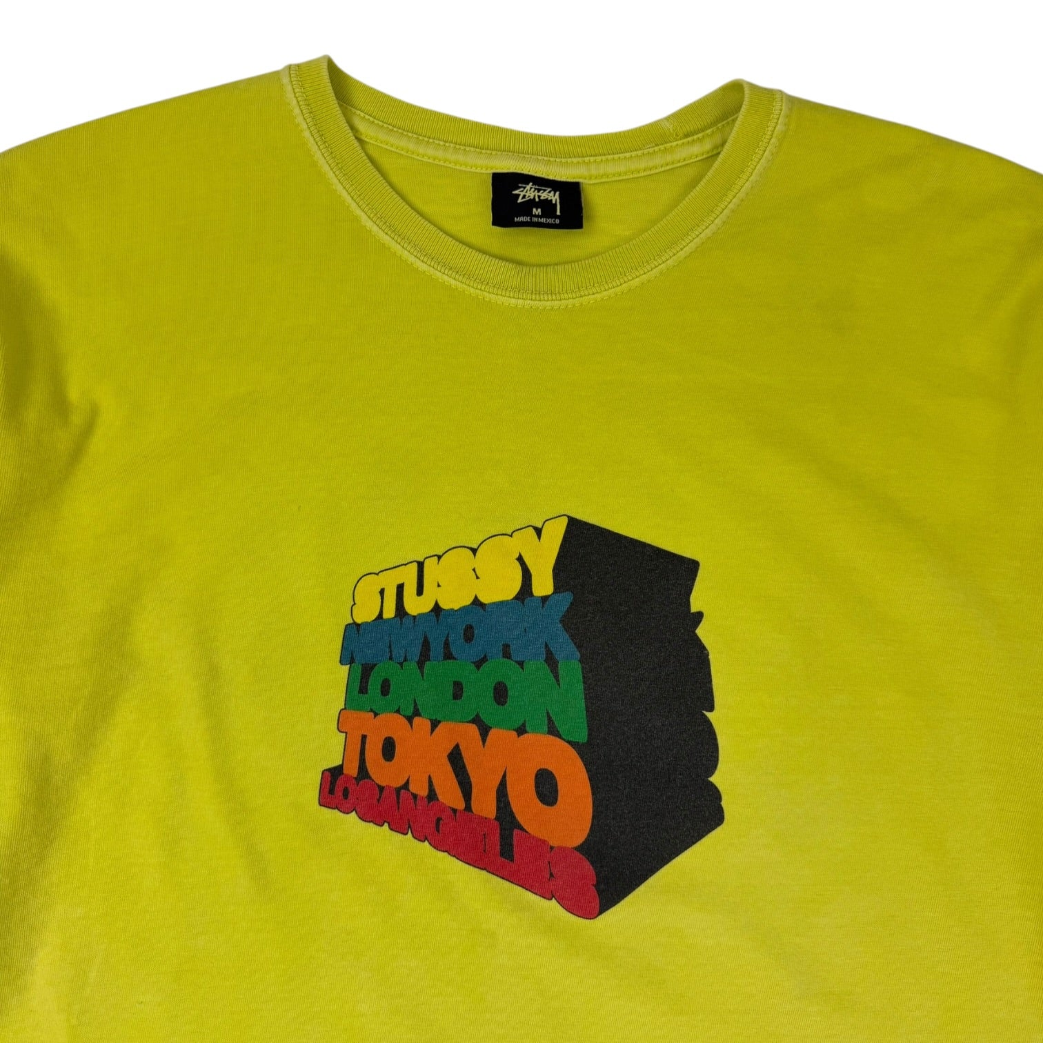 Stussy World Tour Long Sleeve Shirt Yellow