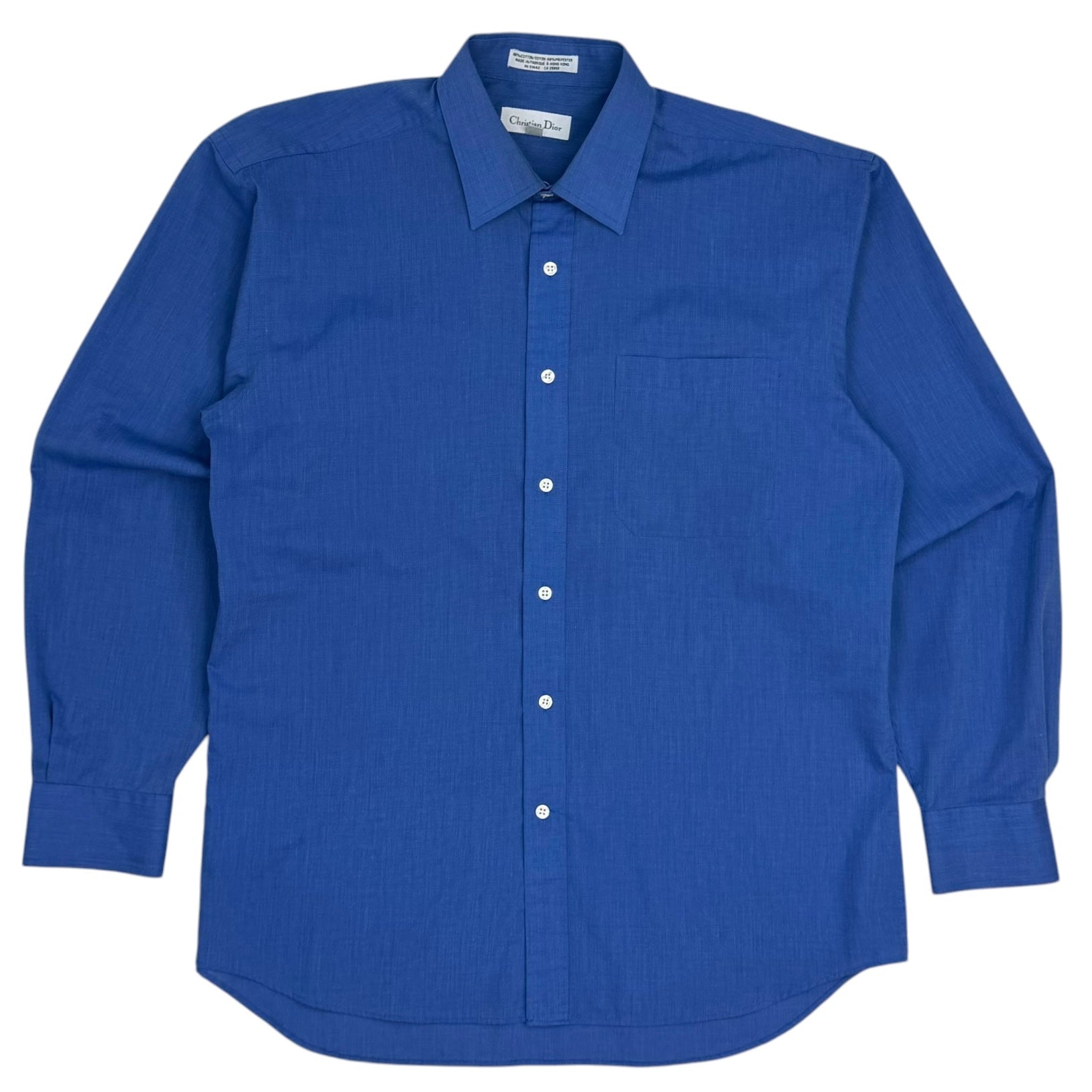 Vintage Christian Dior Button Up Shirt Blue