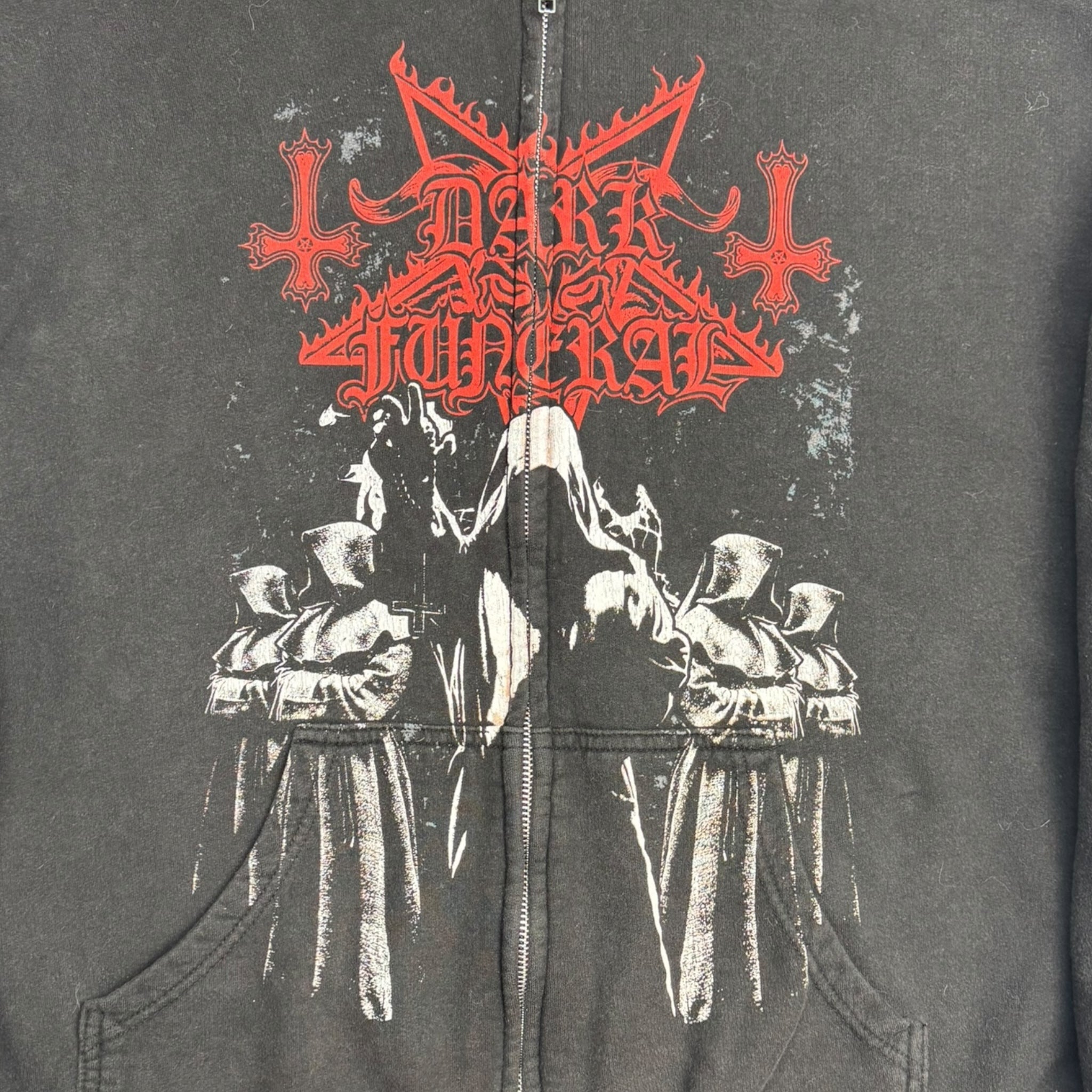 Dark Funeral Black Metal Zip Up Hoodie Black