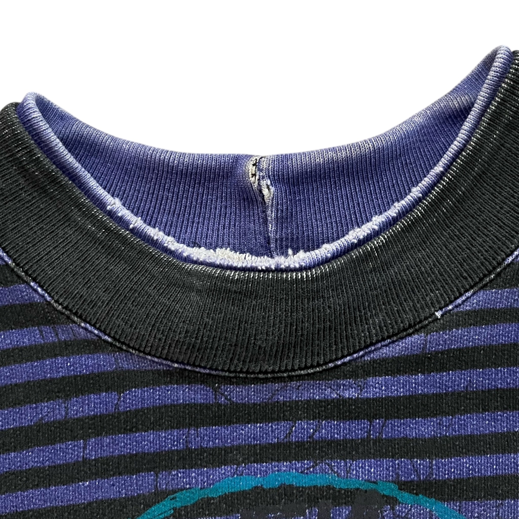 Vintage Quiksilver Striped Cropped Crewneck