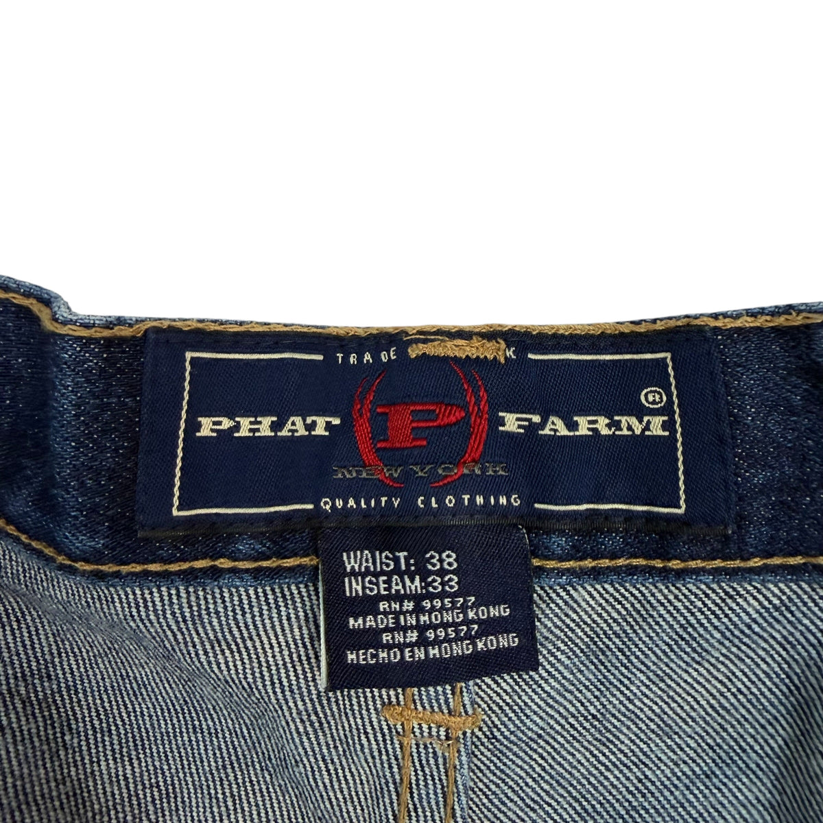 Vintage Phat Farm Faded Denim Carpenter Pants Blue