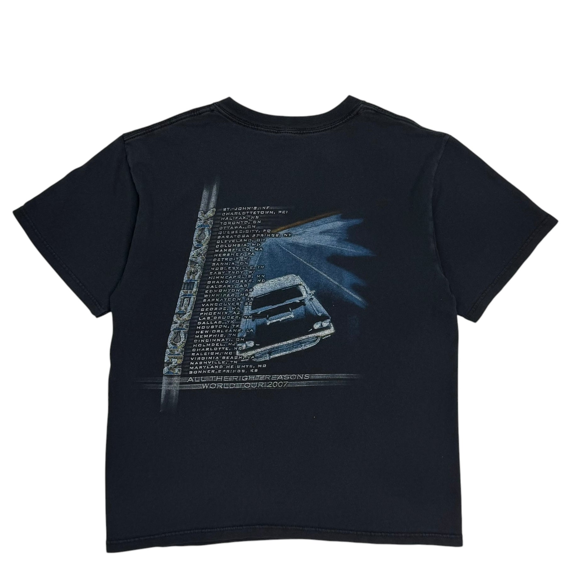 2007 Nickleback All The Right Reasons Tour Tee Black