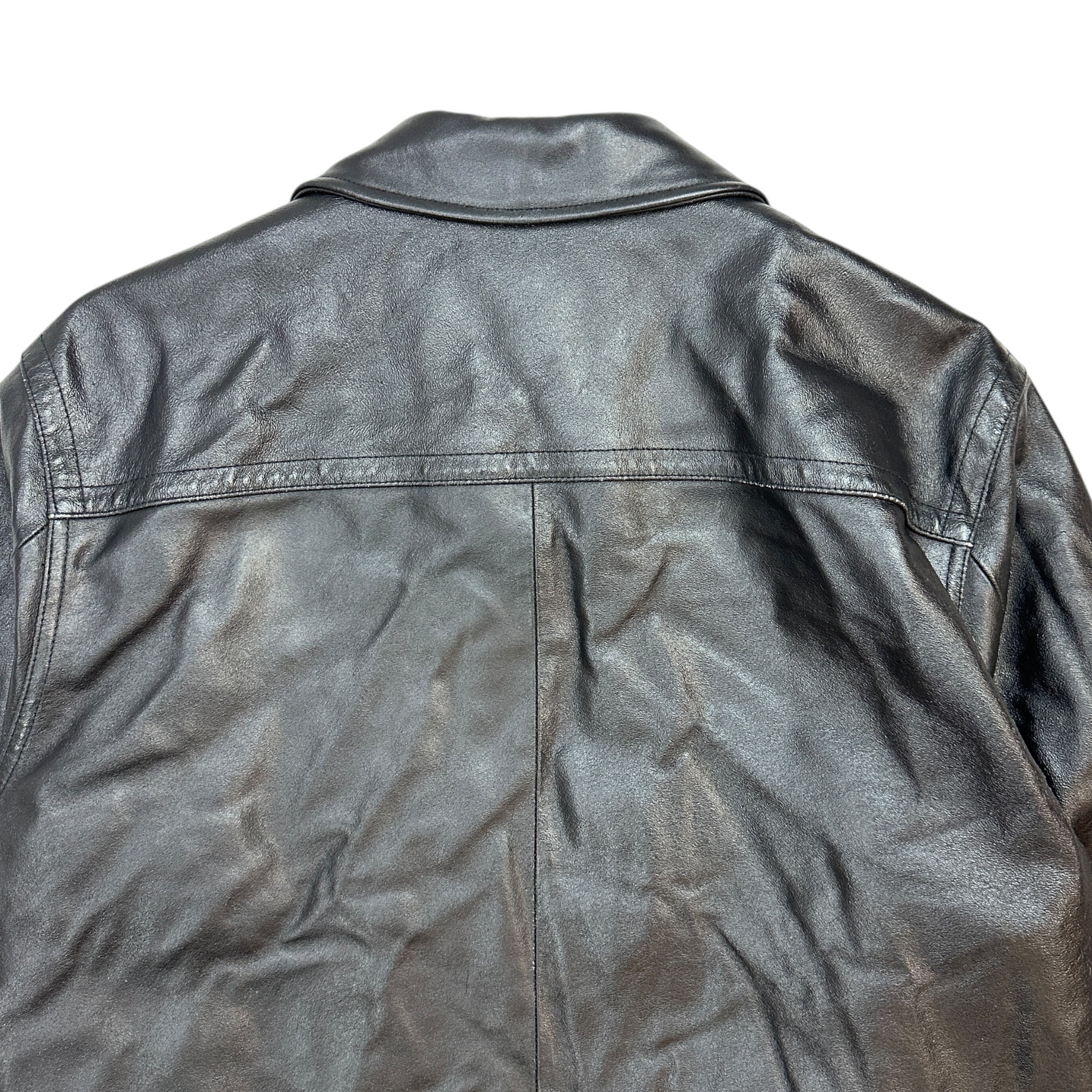 Vintage GAP Leather Straight Cut Jacket Black