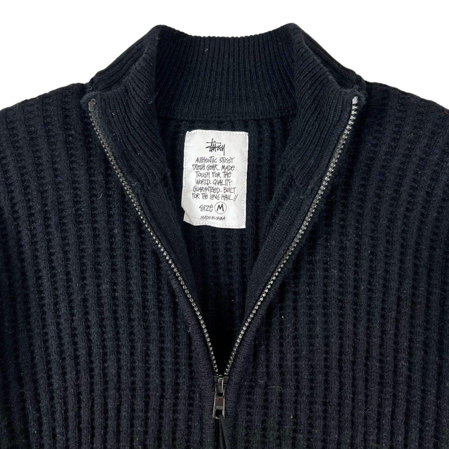 Stussy Military Patch Zip Sweater Black