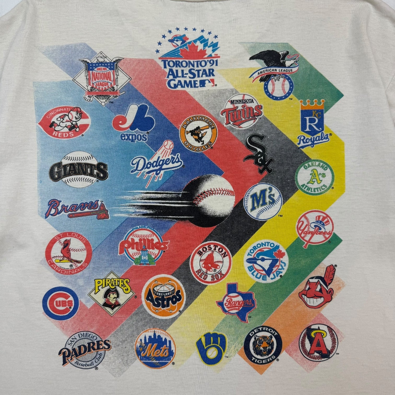 1991 Bulletin MLB Toronto All Star Game Tee White