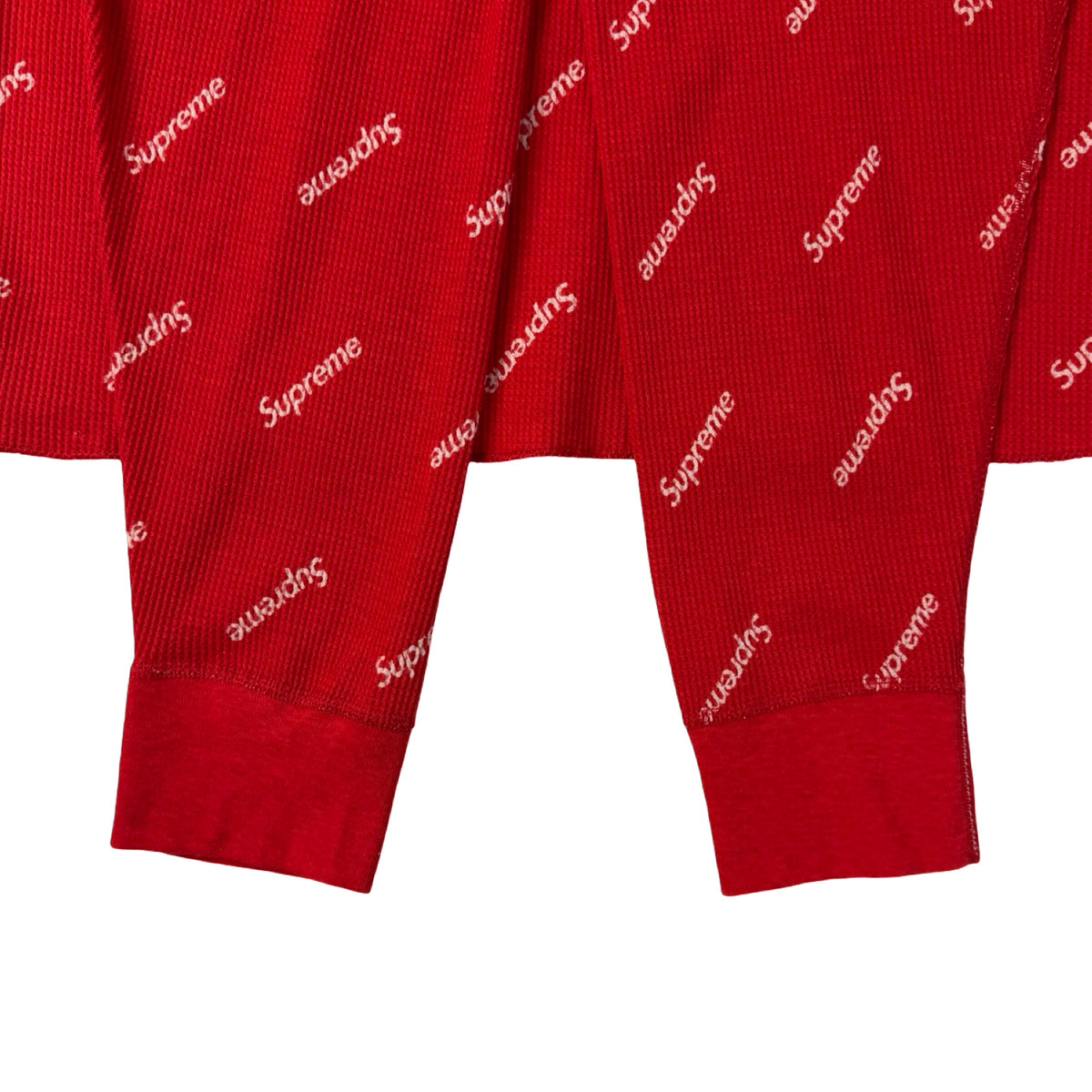 Supreme Hanes Thermal Crew Red Logos